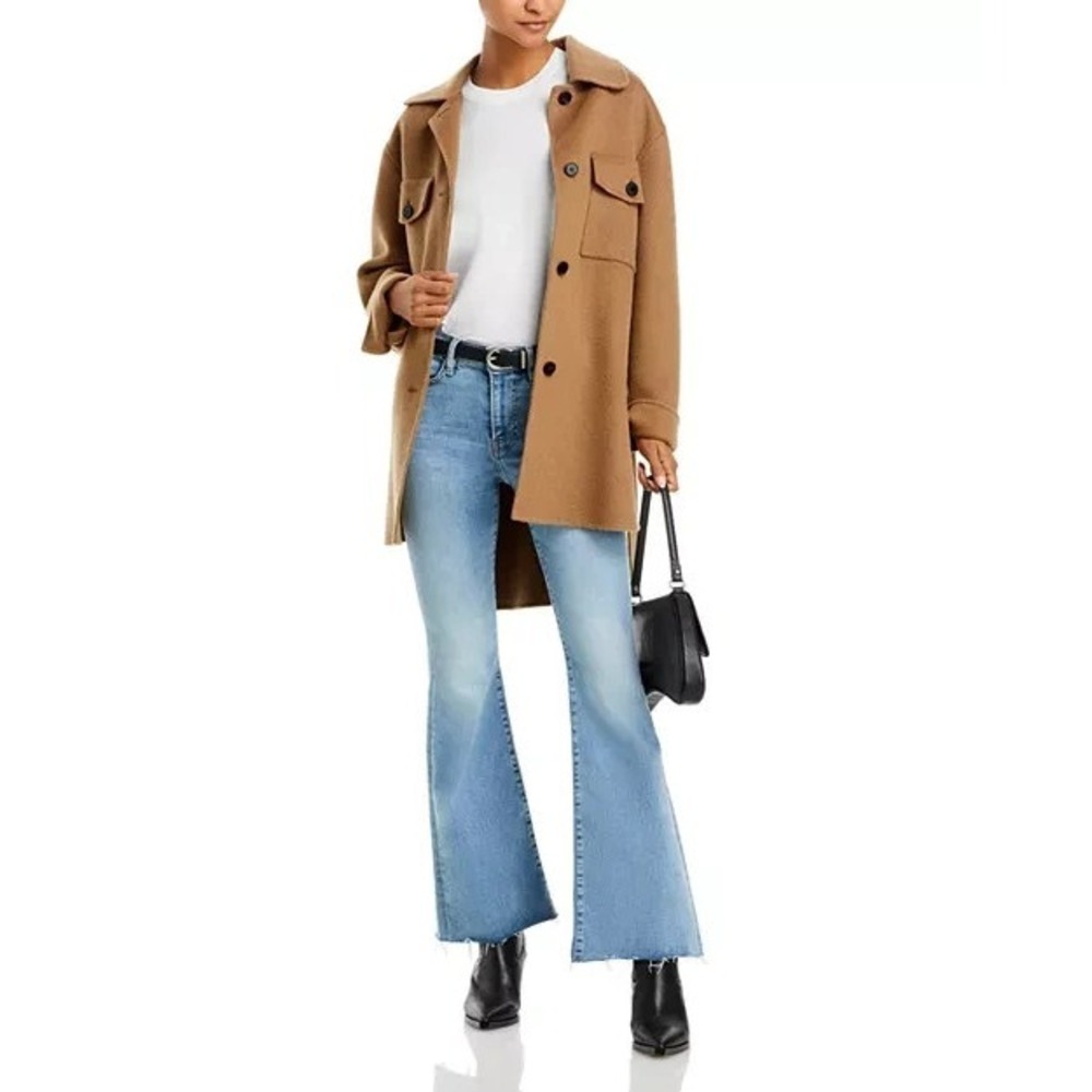 Frame Le Easy High Rise Flare Leg Jeans in Colorado Women 24 Raw Hem Designer
